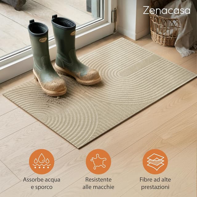 Detalle de Zenacasa Zerbino 40x60 cm beige 🧽