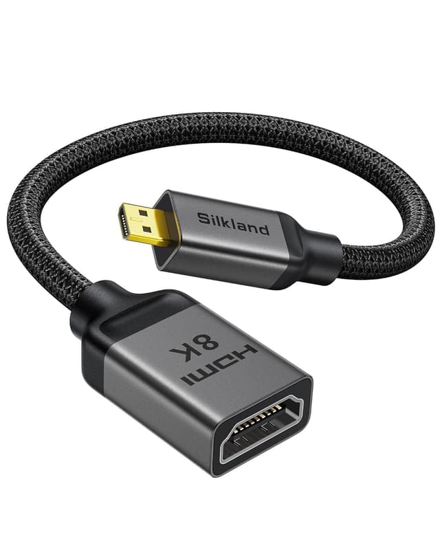 Detalle de Silkland Micro HDMI to HDMI 2.1 Adapter 8K