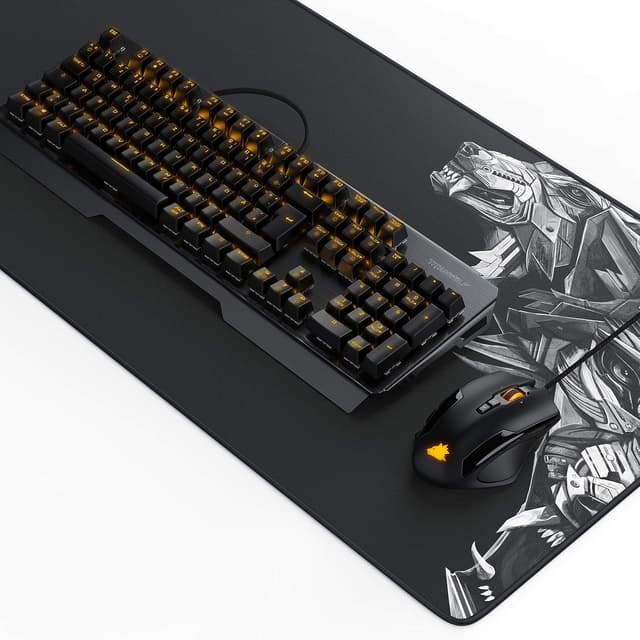 Detalle de TITANWOLF Gaming Set: Mechanische Tastatur ALUMAR 10800dpi Maus