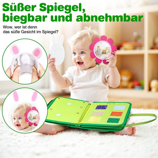 Detalle 1 de JHkim Montessori Busy Board Deutsch grün