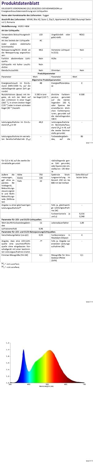 Thumbnail 6 de hygger Aquarium LED Beleuchtung 48W (Vollspektrum) mit LCD-Timer, Sunrise/Sunset & Moonlight für 76–91 cm