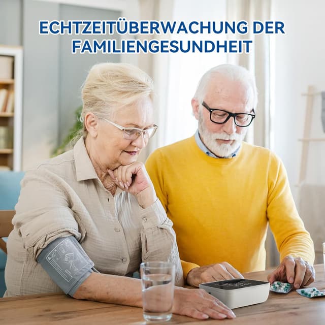 Detalle de Scian Oberarm-Blutdruckmessgerät für zuhause mit großer Manschette 22–42 cm und 2x100 Speicherplätzen