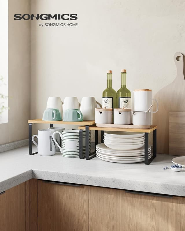 Thumbnail 1 de SongMics Spice Rack Set of 2 Cupboard Shelf Organiser