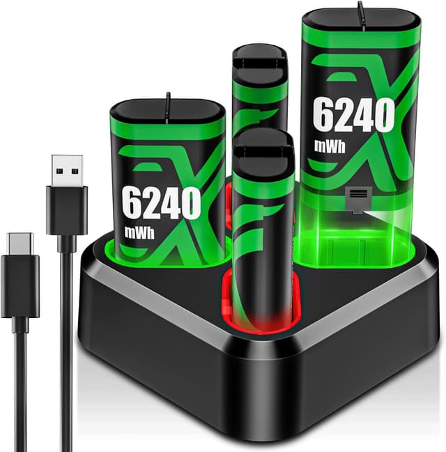 Detalle de ZRZLMVP Xbox Controller Akku 4x6240mWh