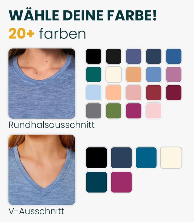 Detalle de Merino.tech 100% Merino Shirt Damen – Kurzarm Unterhemd fürs Wandern