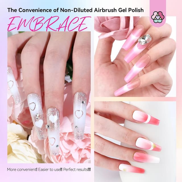 Thumbnail 6 de SAVILAND Airbrush Gel Nail Polish (HEMA-free, 24 Colors) for Dilution-Free Gradients & Layered Nail Art