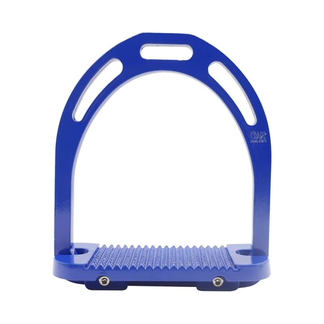 Detalle de AK ultra-light aluminium equestrian stirrups with extra-wide sole (blue, 4.75in)