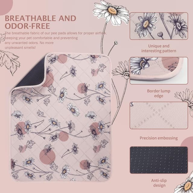 Thumbnail 6 de IEUUMLER Washable Pee Pads for Dogs (2-pack, 91x104 cm) – Waterproof, non-slip puppy potty training pads