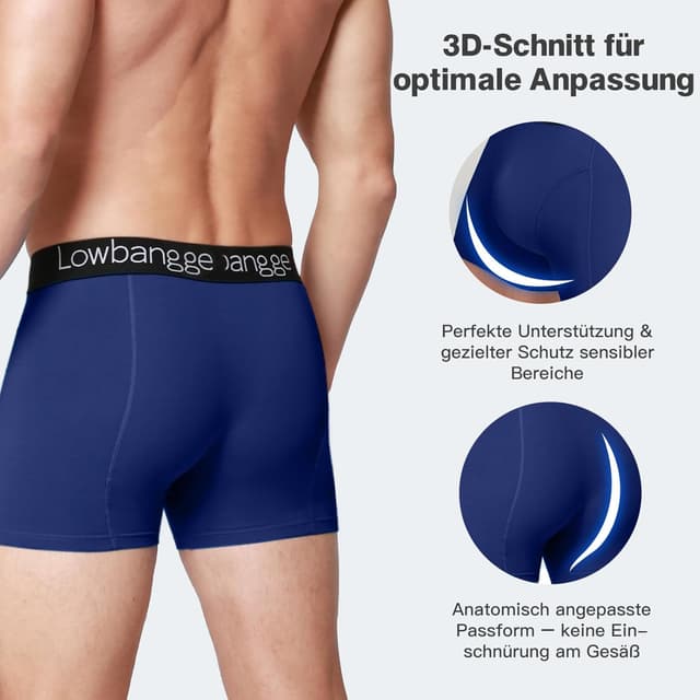 Detalle de Lowbangge Boxershorts 9er Pack aus Baumwolle