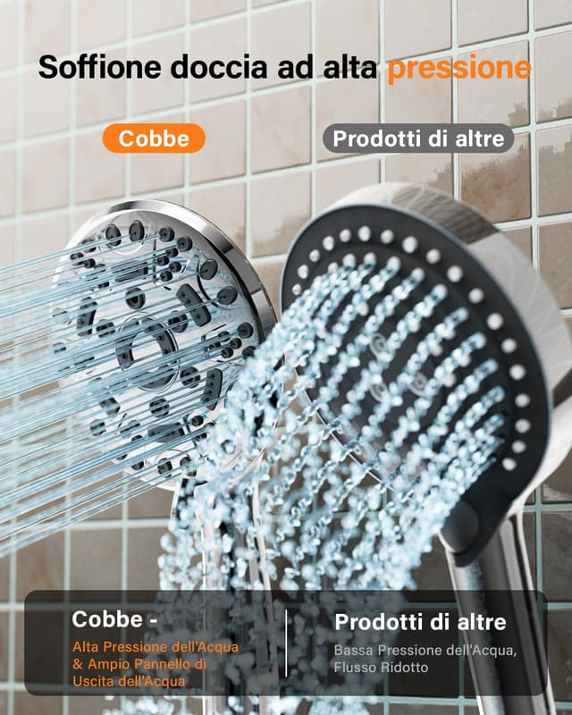 Thumbnail 4 de Cobbe Soffione doccia ad alta pressione