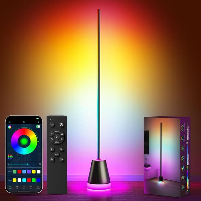 Detalle de Keepsmile Smart RGB Corner Floor Lamp 172 LEDs ๐