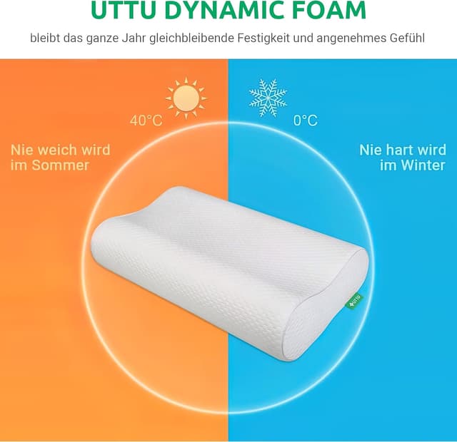 Detalle 2 de UTTU Memory Foam Kissen 60x36x13/11cm