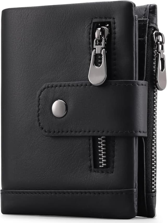 Thumbnail 6 de SENDEFN RFID Blocking Leather Bifold Wallet with Detachable Card Holder and Zip Coin Pocket