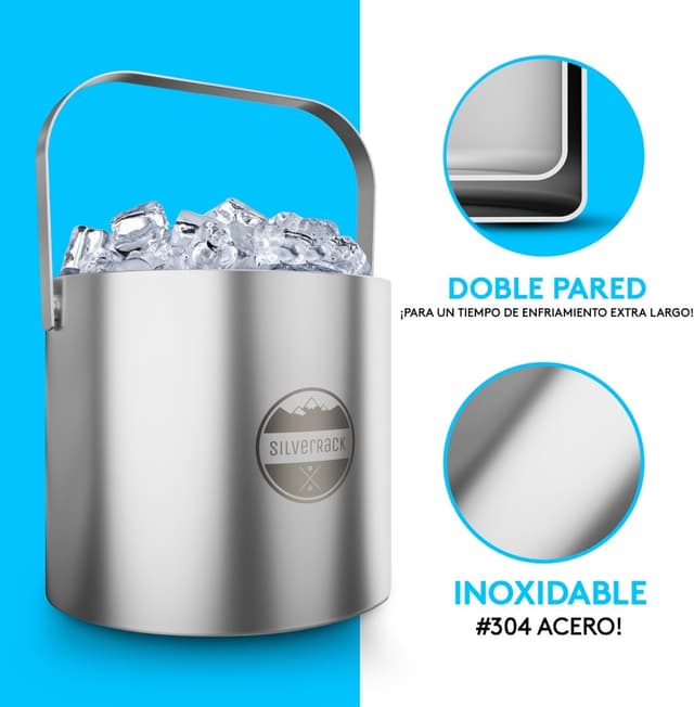 Thumbnail 4 de SilverRack Cubitera de acero inoxidable con pinzas y tapa