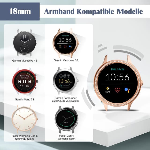 Detalle 2 de Vodtian Nylon Armband 18 mm mit Schnellverschluss