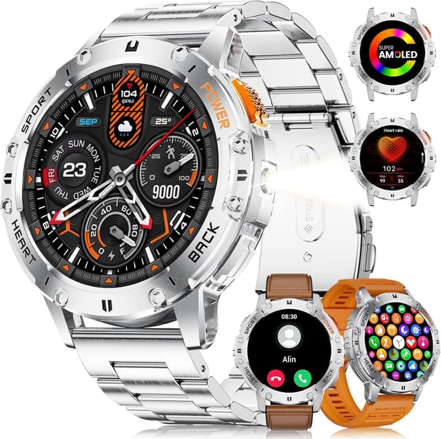 Detalle de LIGE Military Smart Watch 530mAh 1.43in