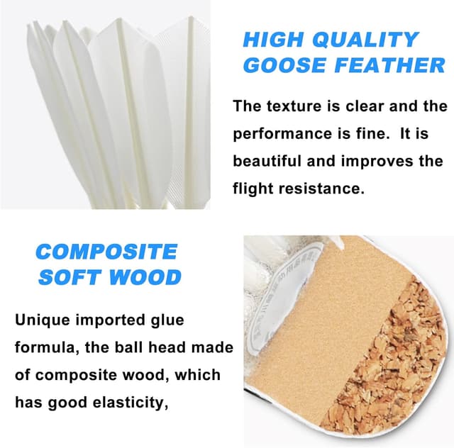 Detalle de Kawasaki Badminton-Set mit 2 Schlägern, 3 Bällen und Schlägertasche (90 g) – für Training und Freizeit