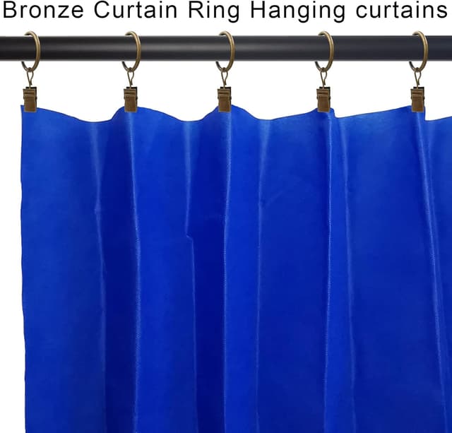 Detalle 2 de AMZSEVEN 44 Pack Metal Curtain Rings with Clips 🪟