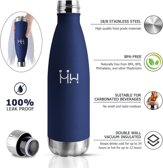 Detalle 2 de Botella Térmica 750 ml acero inoxidable, a prueba de fugas 🚰