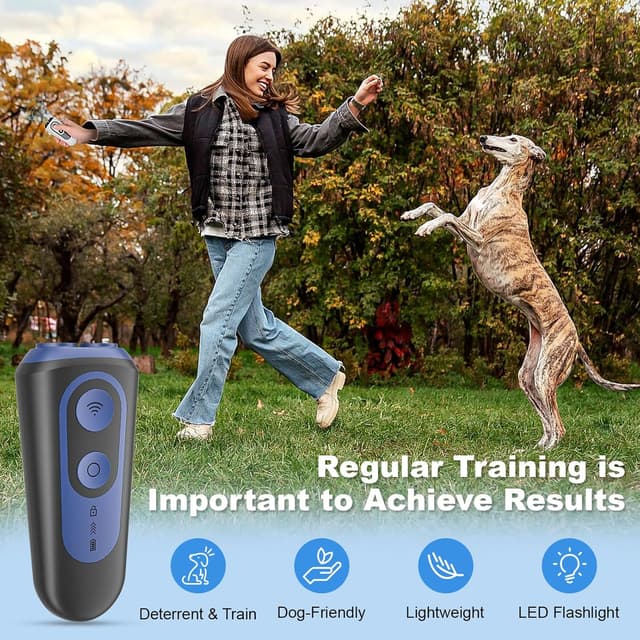 Detalle 2 de Holercoco Anti Barking Device for Dogs with 3 Modes and Ultrasonic Deterrence (50ft range)