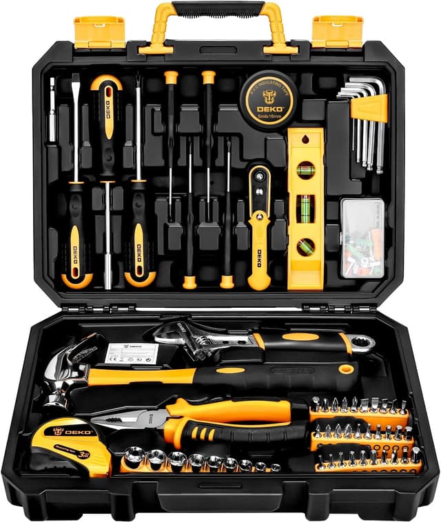 Detalle de DEKO Tool Kit Set 100-piece DIY toolbox