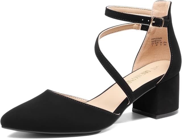 Detalle de DREAM PAIRS Low Chunky Heels 2 in 👠