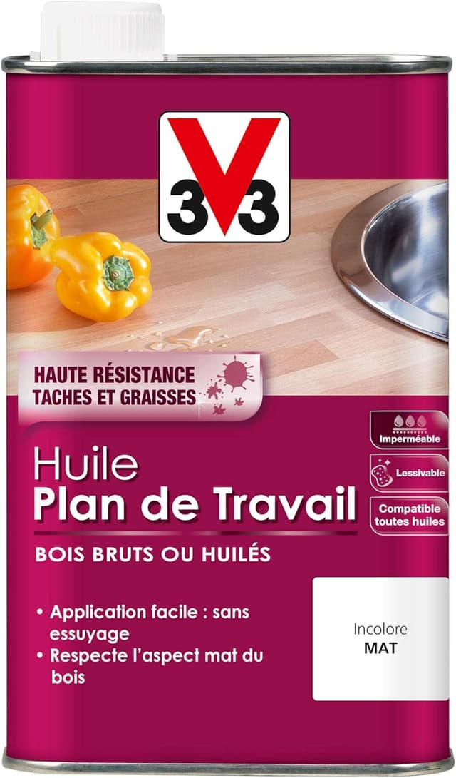 Detalle de V33 Huile pour plan de travail 0,5 L