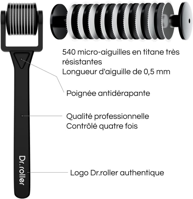 Detalle 2 de Derma roller cheveux 0,5 mm Dr.roller