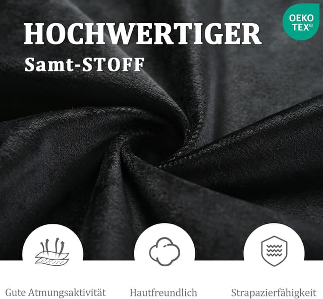 Thumbnail 6 de Goeurvant Sedie da Sala da Pranzo in Velluto (Set da 2) con Braccioli, Gambe in Metallo Nere