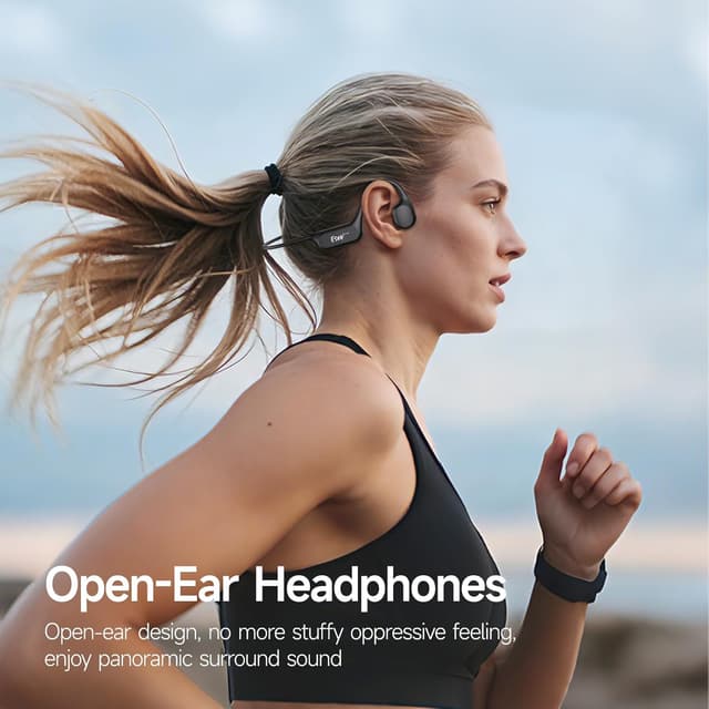 Detalle de Esonstyle Swimming Headphones Bluetooth 6.0 with 8GB MP3 & IP68 (Open-ear bone conduction)