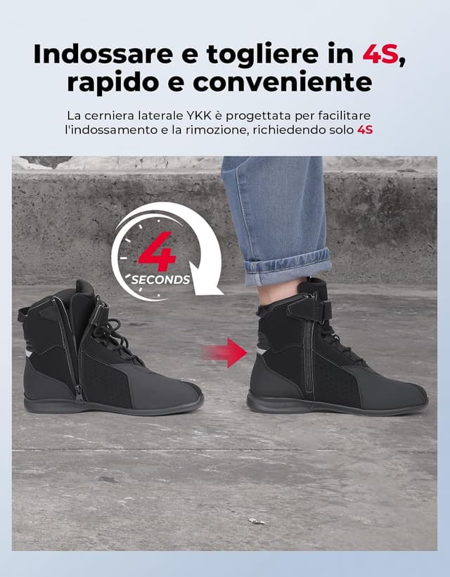 Thumbnail 6 de KEMIMOTO Scarpe Moto Uomo certificate CE, traspiranti e con supporto alla caviglia