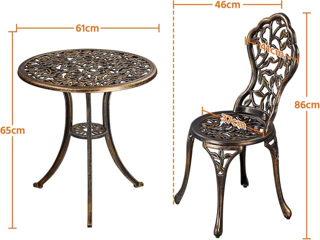 Thumbnail 3 de Yaheetech conjunto 3 piezas aluminio bronce