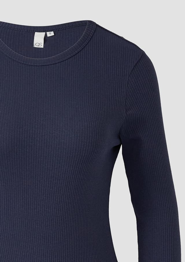 Detalle de QS Geripptes Longsleeve schmaler Schnitt