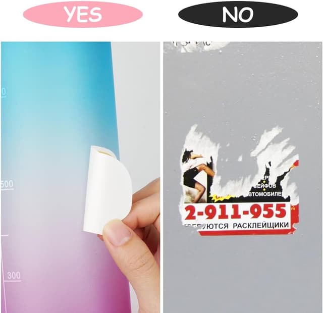 Detalle de Vicloon 100PCS Pink Motivational Stickers (Waterproof PVC, re-pasteable)