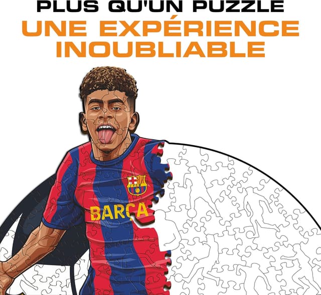 Detalle de Iconic Puzzles Barcelona Yamal – Puzzle en bois officiel, 500 pièces (taille L)