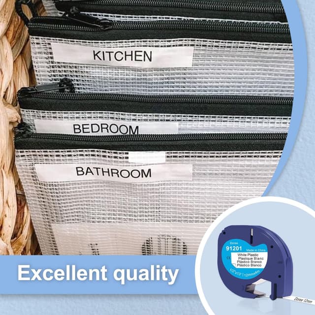 Detalle 1 de DOREE Dymo LetraTag tape 12 mm x 4 m