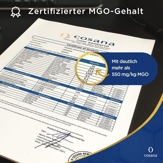 Thumbnail 3 de Cosana Manuka Honig 250 g 🍯