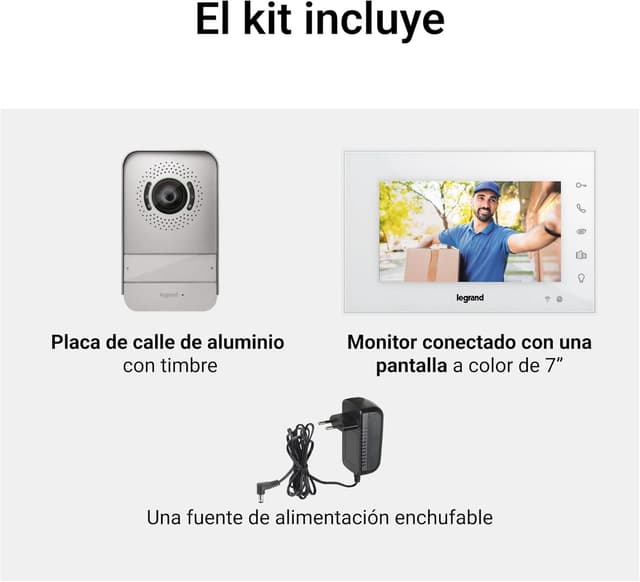 Detalle 2 de Legrand 360910 Kit Videoportero Wi-Fi 7" y Cámara Gran Angular 📹