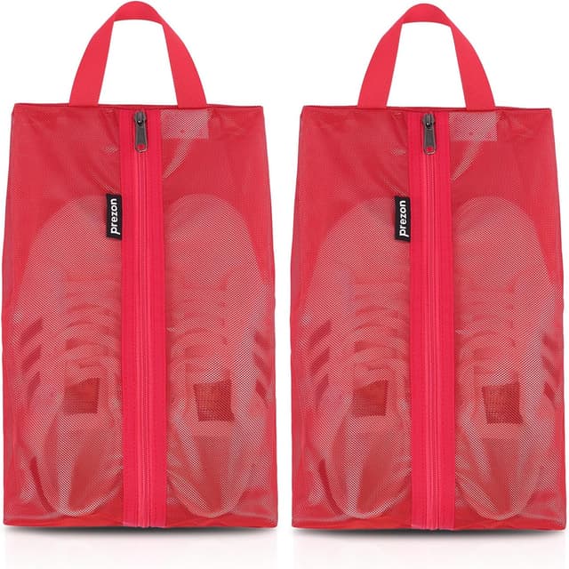 Detalle de Prezon Sac à Chaussures de Voyage en Maille TPU imperméable avec fermeture éclair YKK