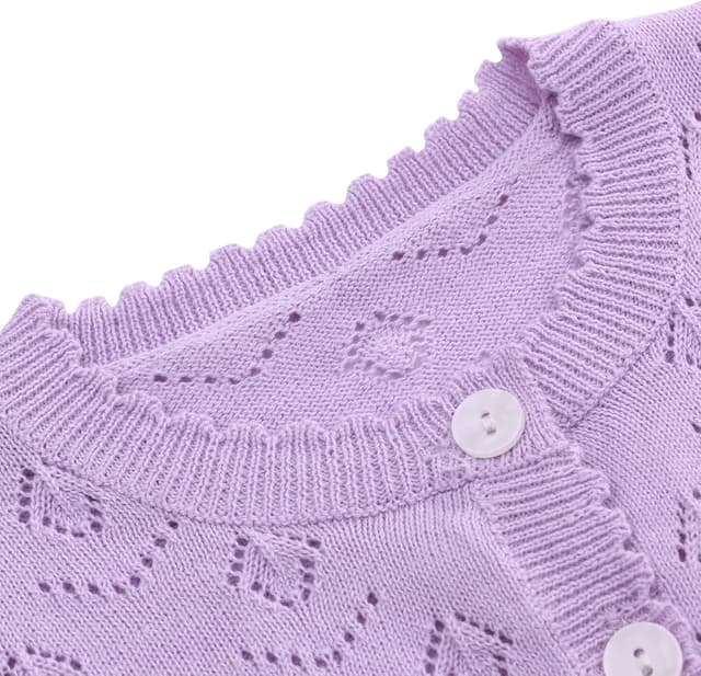 Detalle de Famuka Baby Cardigan Jacket with Buttons – soft knitted sweater for baby girls and boys
