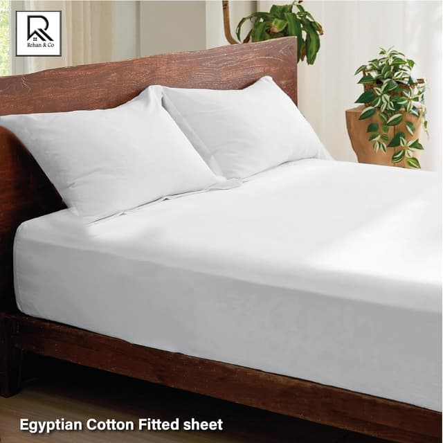 Detalle 2 de Rehan & Co Egyptian cotton fitted sheet 300TC