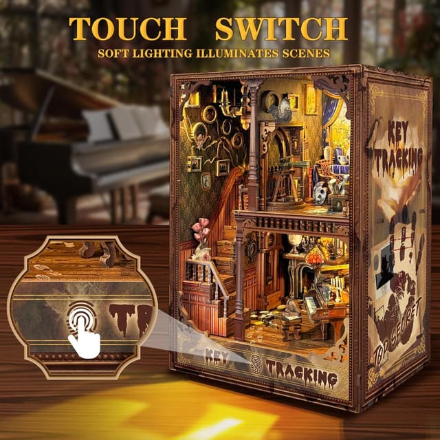 Detalle 2 de RONSTONE Book Nook Casita de Muñecas