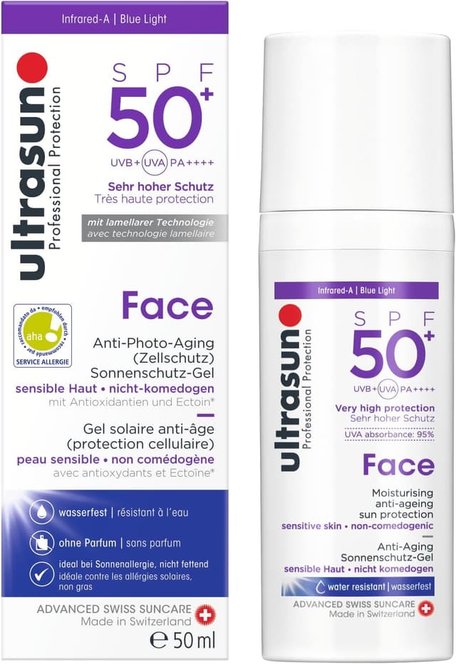 Detalle de Ultrasun Anti-Ageing Face SPF50+ (50ml) – broad-spectrum sun protection for sensitive skin