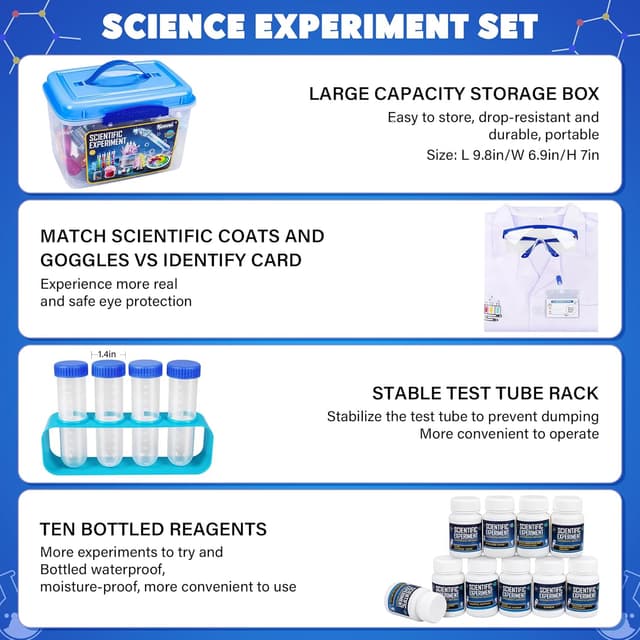 Detalle 2 de Kuovei Science Kit 120 Experiments 🔬