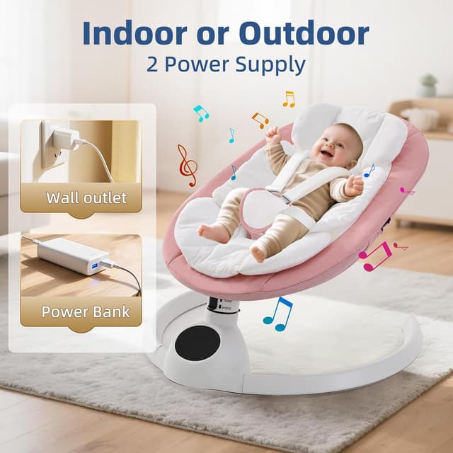 Thumbnail 2 de Electric Baby Swing Chair Bluetooth bouncer 5-speed