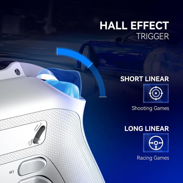 Detalle de FIEHDUW ManbaOne NO DRIFT interactive screen gaming controller (Hall Effect) for PC, Switch & mobile