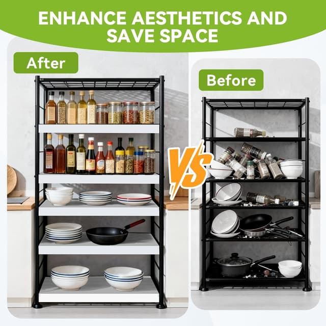 Detalle de 5 Pack Wire Shelf Covers (24 x 12) Faux Wood-Look PVC for Wire Racks