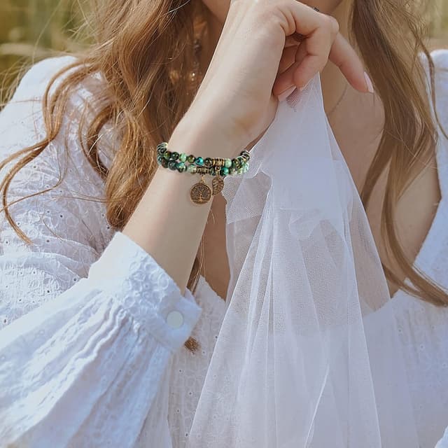 Detalle 2 de Kristall-Chakra-Armbänder Set 3 Größen