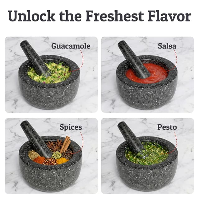 Thumbnail 5 de Priority Chef Heavy Duty Mortar and Pestle 1.5 Cup 🥣