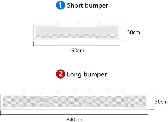 Detalle 2 de Vicloon Cot Bumper Mesh Liner, 2 pack